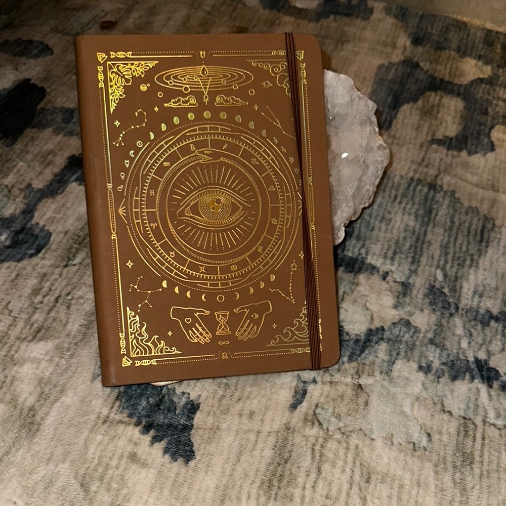 Magic of I journal Brown Journal with Gold Design